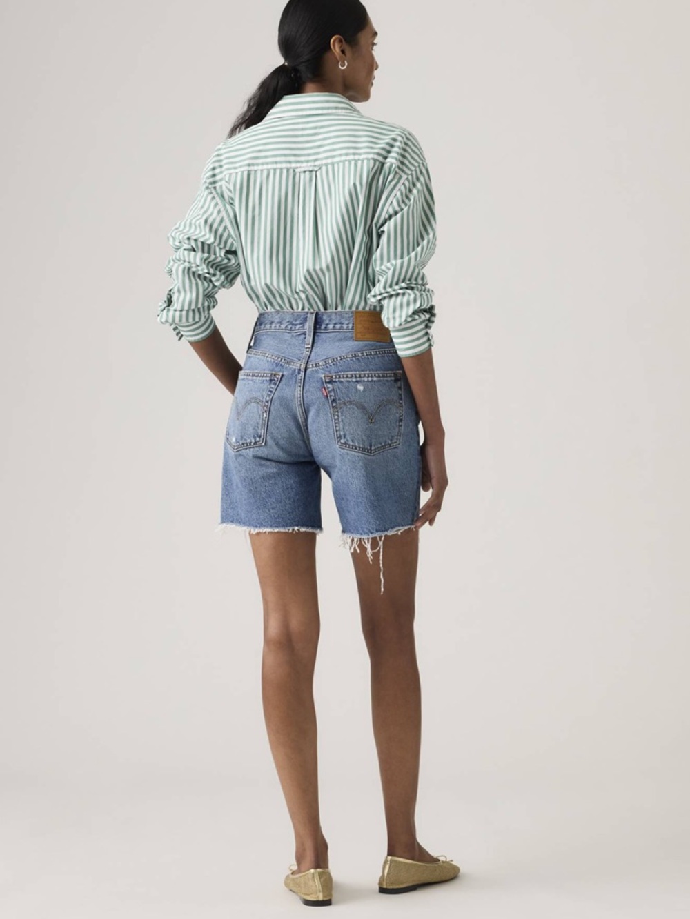 NTW Levi's Premium 501 Mid-Thigh Jean Shorts
